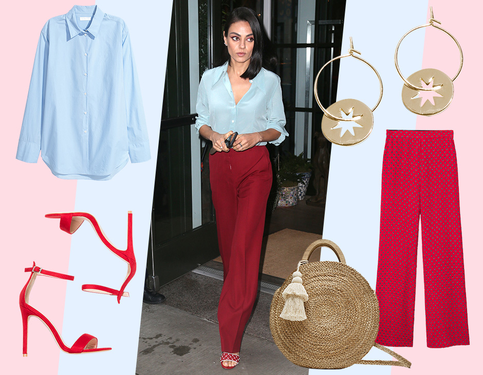 Outfit clearance pantalone rosso