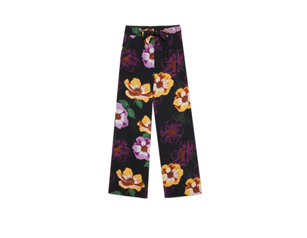 Pantaloni ampi a fiori