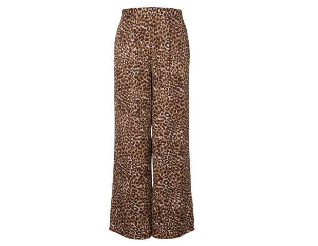 Pantaloni a palazzo stampa animalier