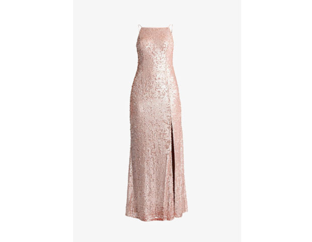 Abito lungo in paillettes