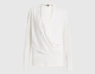 Blusa con drappeggio