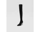 Stivale alto elastico con tacco nero