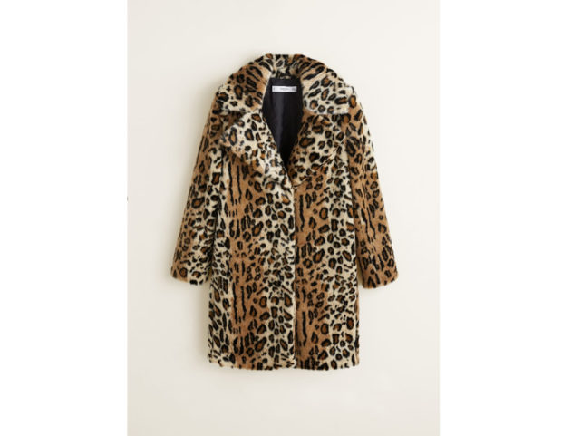 Cappotto leopardato pelliccia