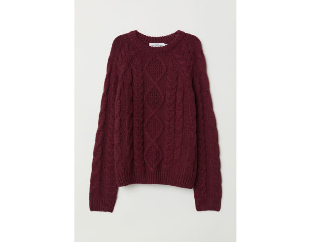 Pullover in maglia a trecce