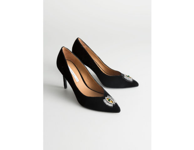 Velvet pump con inserto gioiello