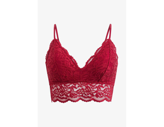 Bustino in pizzo rosso