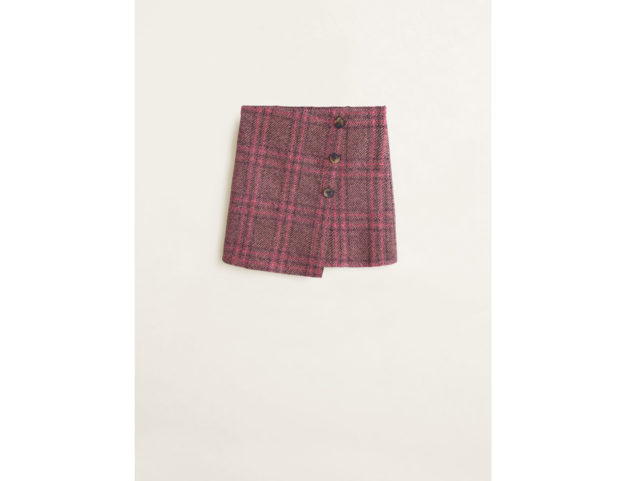 Minigonna tweed quadri