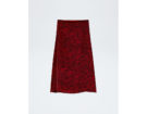 Gonna satin leopardata rossa