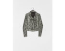 Giubbotto biker effetto pelle serpente