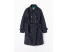 Trench doppiopetto 3/4 blu scuro
