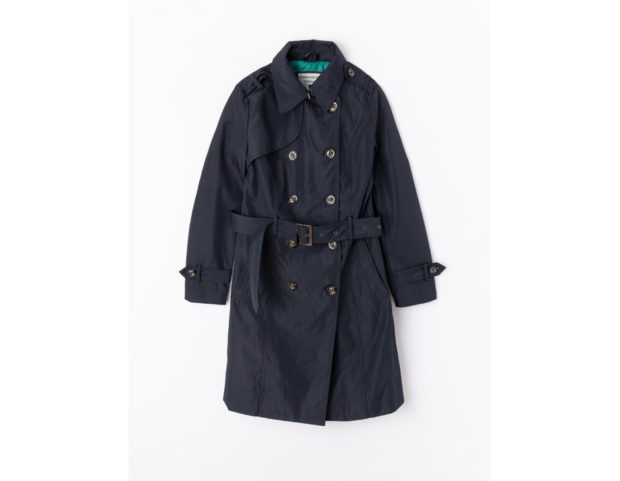Trench doppiopetto 3/4 blu scuro