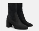 Stivaletti in suede con tacco