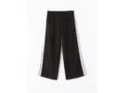 Pantalone palazzo nero con bande bianche
