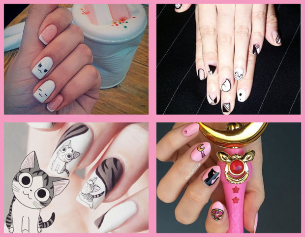 La nail art più divertente e originale? È quella in stile manga, sfoglia la gallery per scoprire le ispirazioni più belle! (Photo credits Instagram: @x1x2x2x1x, @salon.croissant, @lourschimik, @panitygryskowa, collage di Francesca Merlo)