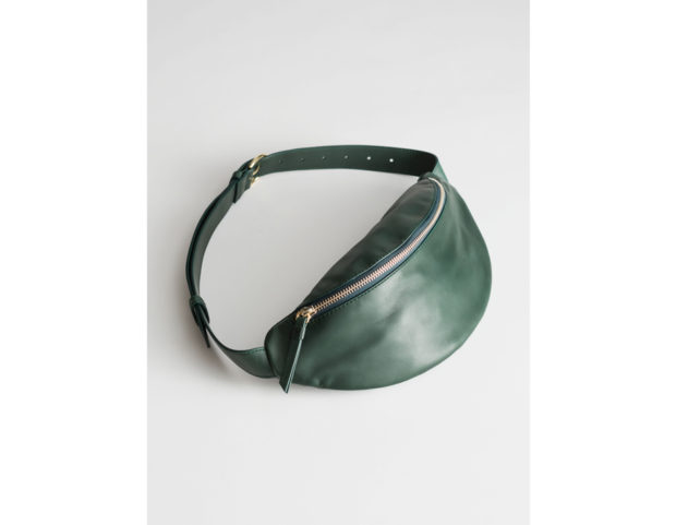 Marsupio in pelle color verde petrolio