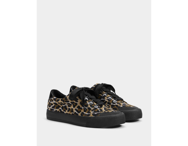 Sneakers con stampa animalier leopardo