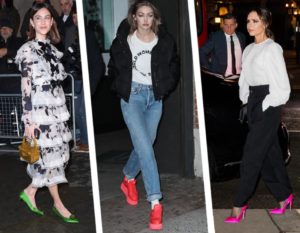 Scarpe fluo: décolleté, sandali e sneakers effetto neon-glam