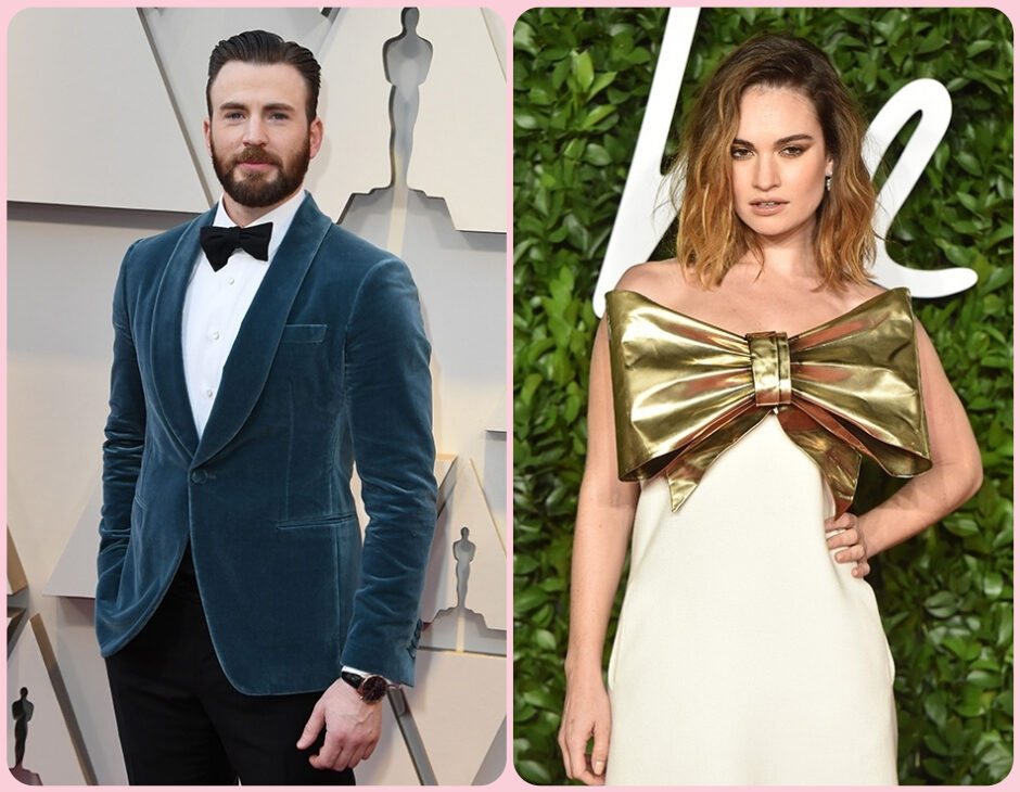 Lily James Chris Evans