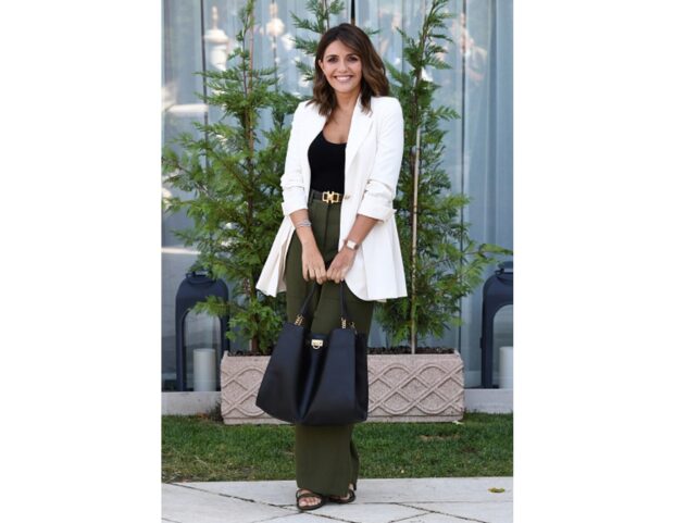 SERENA ROSSI total look Salvatore Ferragamo