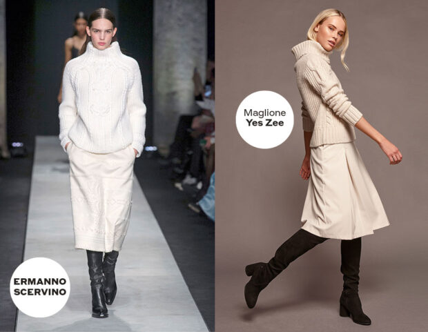il maglione bianco in autunno 
