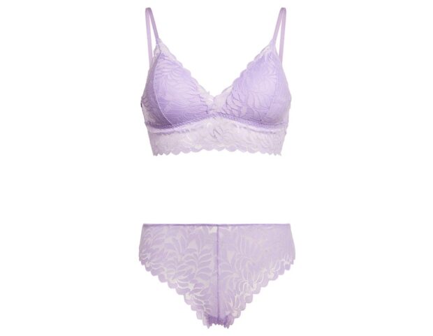 PRIMARK_SS21_6177848-01-Lilac Leaf Lace Bralette And Briefs Set, �5, €6, �7, PLN 26