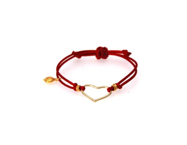 TITA’ BIJOUX braccialettino cuore cordino rosso