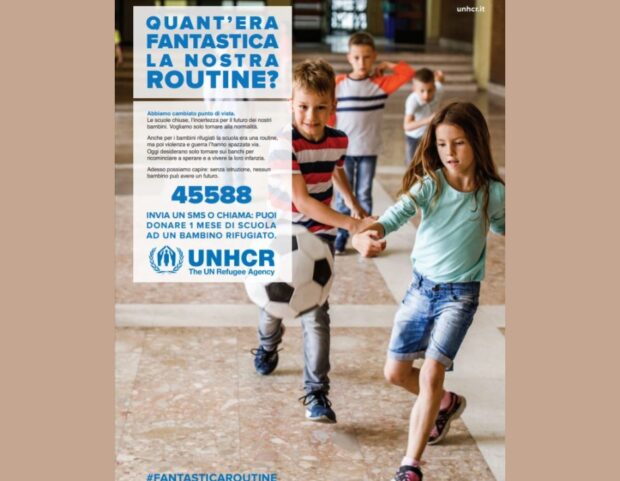 bambini rifugiati campagna onu
