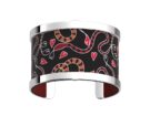 LES GEORGETTES_BRACELET PURE_FINITION ARGENT_40MM_CUIR SERPENT COEUR