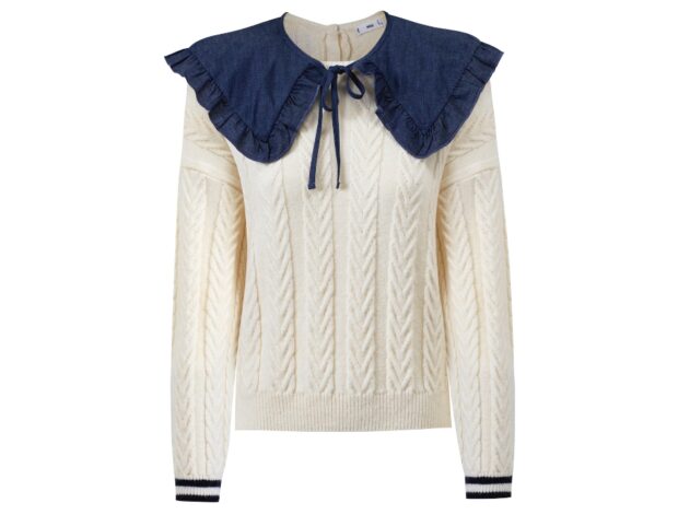 maglia colletto applicato mango