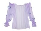 blusa in chiffon con farfalle Mali