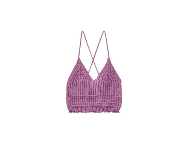 pull and bear top crochet