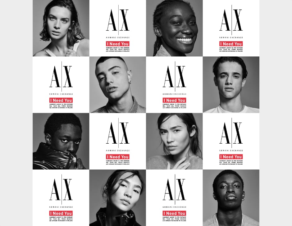 campagna I Need You Armani Exchange