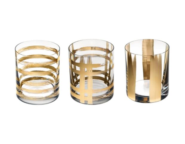 Bicchieri con pennellate di oro limited edition Liquid gold € 48-80