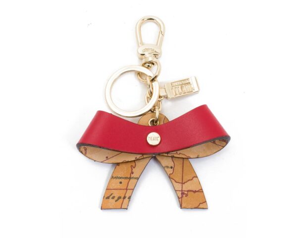 Portachiavi con fiocco in pelle rosso Alviero Martini 1A Classe