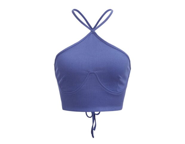 Cecilia Rodriguez X SHEIN Top halter con lacci bustier