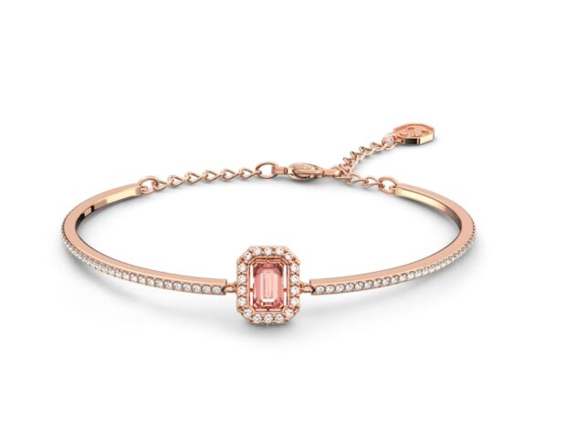Bracciale rigido Millenia Taglio ottagonale, Rosa, Placcato color oro rosa