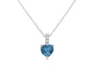 Collana Amelie oro bianco Topazio e Cubic zirconia