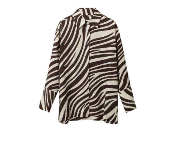 REGULAR-FIT ZEBRA PRINT SHIRT