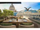 La terrazza panoramica del ristorante Zuma Roma, all’ultimo piano di Palazzo Fendi